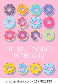 Color donuts background for Your design