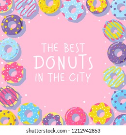 Color donuts background for Your design