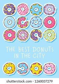 Color donuts background for Your design