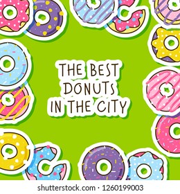 Color donuts frame for Your design