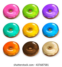 Color donuts set