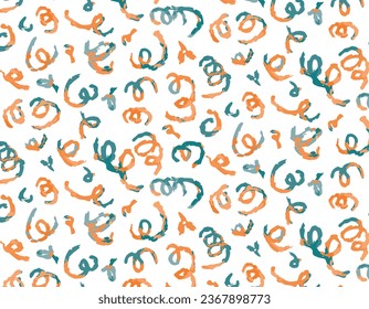 color doodle line pattern on a transparent background, vector design, seamless pattern for children's design, print