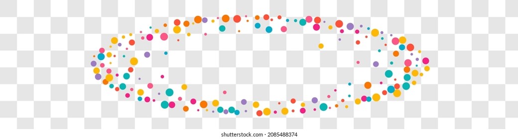 Color Dot Decoration Vector Panoramic Transparent Background. Abstract Shine Postcard. Vector Dust Pattern. Bright Splash Effect Background.