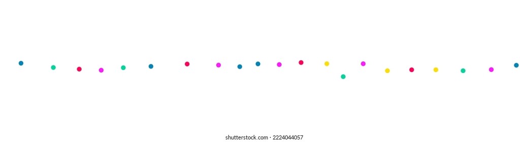 Color Dot Decoration Vector White Background. Fun Dust Card. Top Stars Texture. Falling Round Invitation Banner.