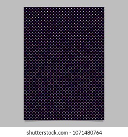 Color dot pattern brochure design - vector document background with circles