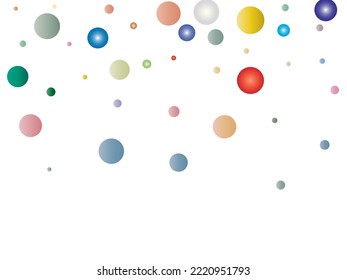 Color dots different sizes. Small and big confetti for new year party.