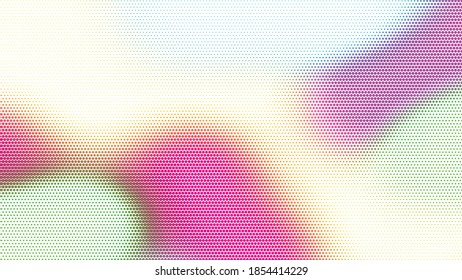 puntos de color vectorial geométrico ilustración de medio tono contra fondo blanco 