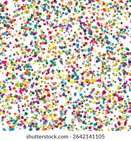 Color dots pattern. Random speckles vector. White background shape. Abstract confetti style.