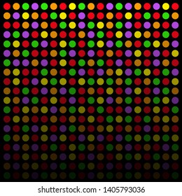 Color dots. Rows of color points. Color circles. Polka dots abstract background. Vector illustration.