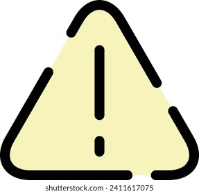 Color dotted line icon caution