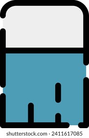 Color dotted line icon eraser