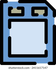 Color dotted line icon memory card
