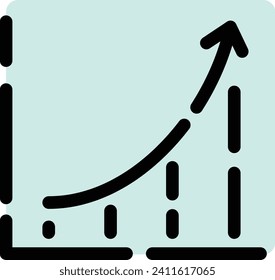 Color dotted line icon statistics