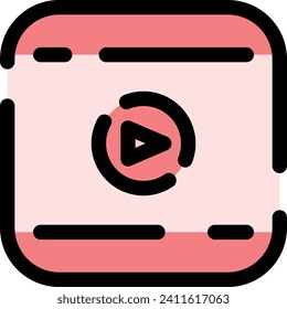 Color dotted line icon video