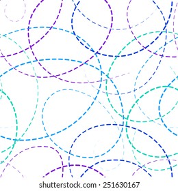 Color Dotted Lines Curves Seamless Pattern