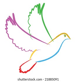 color dove for peace or xmas season