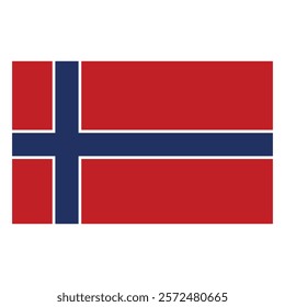 color drawing of the flag of Norway