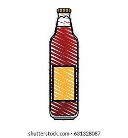 color drawing pencil cartoon bottle glass of refresh beverage