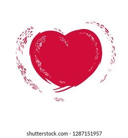 Color drawing in vector, heart