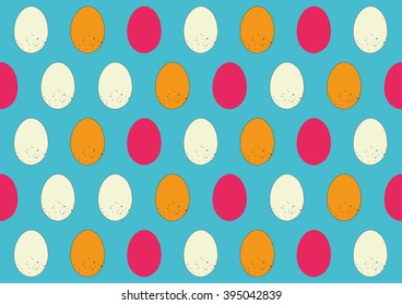 Color drawing vector isolated eggs on blue background