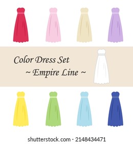 Color dress set (empire line)