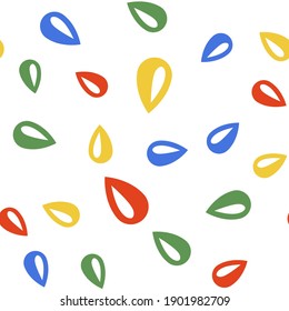 Color Drop icon isolated seamless pattern on white background. Vector.
