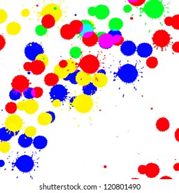 Color drop ink splatter. EPS10 vector.