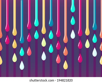 Color drop set vector background