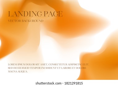 Color drop in water isolated on white background landing page header