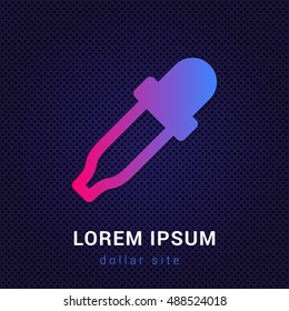 Color Dropper Blue & Red colorful gradient attractive bright material Icon / Logo Design