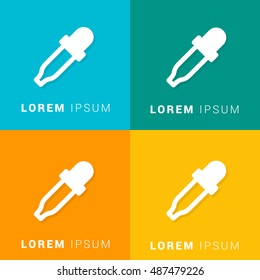 Color Dropper Four Color Material Designed Icon / Logo