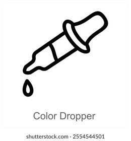 Color Dropper and picker icon concept