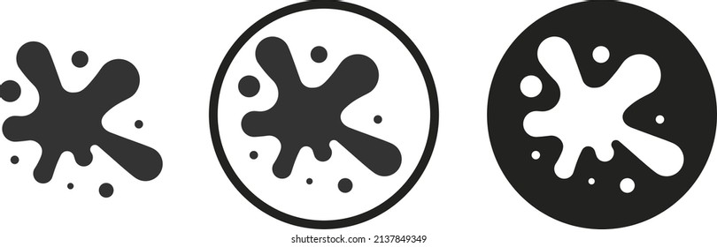 Icono de gotas de color. conjunto de iconos web ilustración .vector