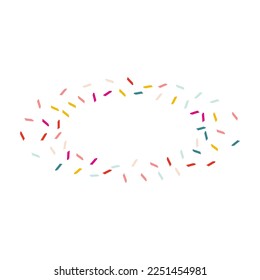 Color Dust Effect Vector White Background. Festive Brush Postcard. Invitation Confetti Banner. Happy Shavings Abstract Card.