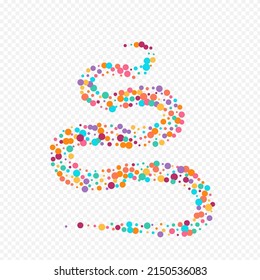 Color Dust Fun Vector Transparent Background. Top Confetti Background. Transparent Polka Banner. Rainbow Circle Happy Wallpaper.