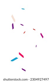 Color Dust Fun Vector White Background. Carnaval Shavings Banner. Christmas Confetti Design. Rainbow Brush Festival Backdrop.