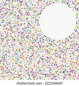 Color Dust Independence Transparent Background. Decoration Polka Background. Transparent Round Backdrop. Green Shine Carnival Pattern.