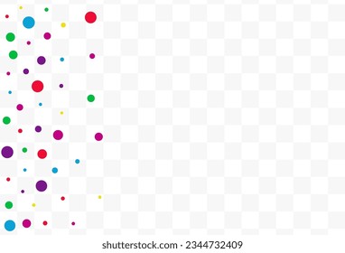 Color Dust Independence Vector Transparent Background. Celebrate Round Illustration. Festive Circle Card. Falling Confetti Carnaval Pattern.