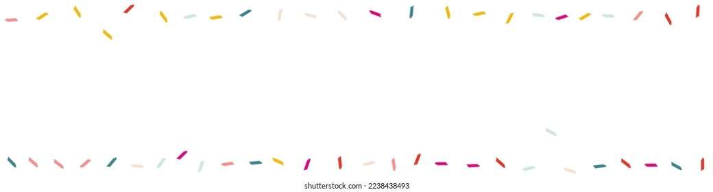 Color Dust Invitation Vector White Panoramic Background. Effect Shavings Illustration. Independence Smear Background. Falling Confetti Carnaval Banner.