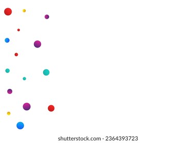 Fondo blanco del vector superior del polvo de color. Textura festiva de los brillantes. Postal de punto de diversión. Feliz Decoración De Confetti.