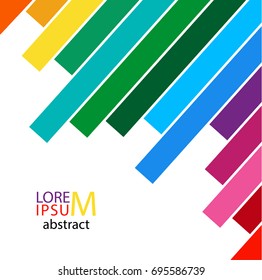 Color dynamic  lines. Light Cover with empty place for text.