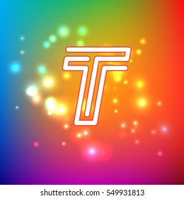 Color dynamic symbol for logo, emblem or text accent. Eps10 vector illustration