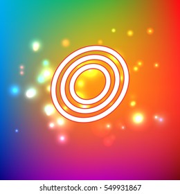 Color dynamic symbol for logo, emblem or text accent. Eps10 vector illustration