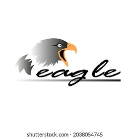 
color eagle vector logo design ANGRY