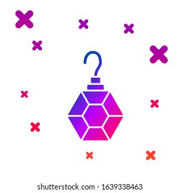 Color Earring icon isolated on white background. Jewelry accessories. Gradient random dynamic shapes. Vector Illustration