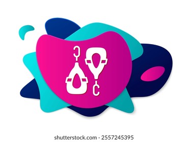 Color Earrings icon isolated on white background. Jewelry accessories. Abstract banner with liquid shapes. Vector