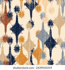 Color earth boro brown blue dyed , Illustration stripe vector print ethnicity botanical fashion colorful drawing beautiful textile ornamental ogee endless ornament seamless trendy endless pattern