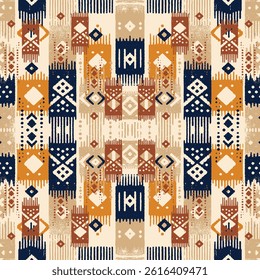 Color earth boro brown blue dyed , Illustration stripe vector print ethnicity botanical fashion colorful drawing beautiful textile ornamental ogee endless ornament seamless trendy endless pattern