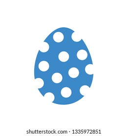 Color Easter egg isolated on white background. Vector illustration