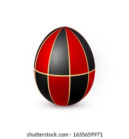 Color Easter egg on white background. Design template. Vector illustration.